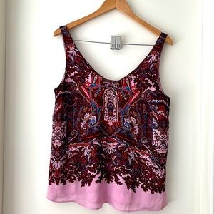 J Crew sleeveless paisley top